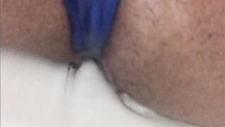 one LITER OF URINE COMING OUT OF MY TWAT WITH MY FAVORITE PANTY