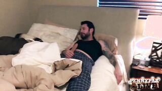 Drowsy Bro Wakes Up When Red Head Penny Pax Blows On