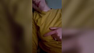 I want Daddy to view me brush my nipple