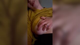 I want Daddy to view me brush my nipple