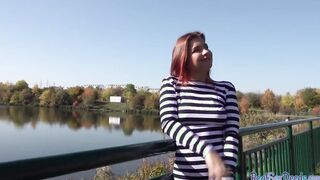 Ginger deepthroating 18 yo point of view closeup nailed four money outside
