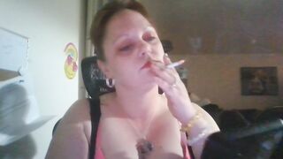 Bae smoking after a huge day!