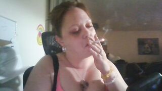 Bae smoking after a huge day!