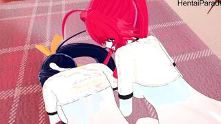 Akeno Himejima and Rias Gremory take both care of your penis Highschool DxD [Hentai 3D]