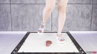 Fem Dom Shoejob with CBT Stomping and Ballbusting | Era