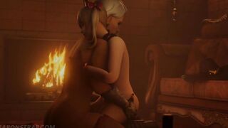 Ashe and D.Va Dyke Sybian Rides