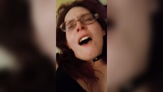 Baby begs daddy to make her cum