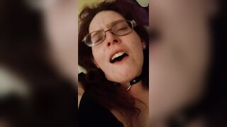 Baby begs daddy to make her cum