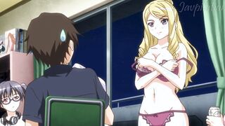 Cartoon Anime Pure Main Character Jizzes Instantly into front of Cutie Girls