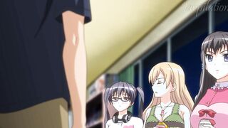 Cartoon Anime Pure Main Character Jizzes Instantly into front of Cutie Girls
