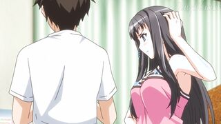 Animated Anime Eroge Bombshell women with Big Hooters Allows Lucky Bro to Have Titty Banged and Turf Job