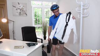 FAKEhub - babe blonde German secretary Anny Aurora thinks her