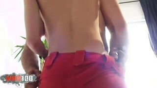 Nice Amateur slim bushy goddess fucking with an amateur dude