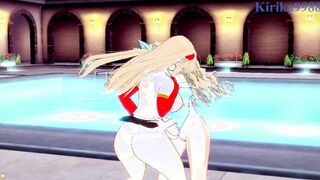 Neige Hausen and Amari Aquamarine engage inside Extreme dyke play - Good Robot Wars OG & X Anime