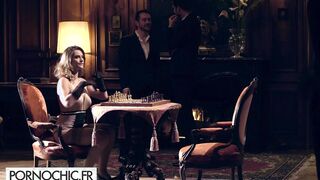 Claire Castel taken care of by three guys