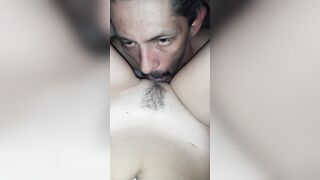 tongue satisfaction for her soak little snatch.