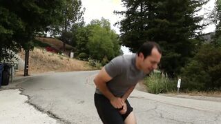 Big Titted Girl opens the door and a bro comes into