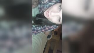 Cummed on sexwife hoe mouth after crazy talk and insane face banged! and lick asshole