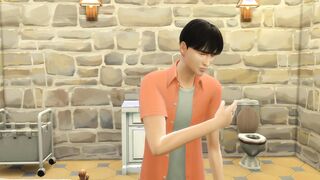 Mother bursts inside her stepson while he masturbates into the
