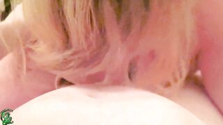 BBW AMATEUR BLOWS COCK WHILE GETTING HER TWAT BONED WITH A SEX TOY