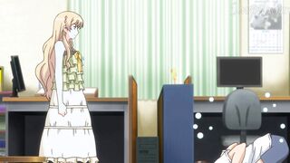 Cartoon Cartoon Eroge Turned On Blonde Maid Offer a Sloppy Head and Let You Cum Between her Breasts