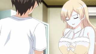 Cartoon Cartoon Eroge Turned On Blonde Maid Offer a Sloppy Head and Let You Cum Between her Breasts