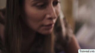 Shemale stepmom bang her horny stepteen