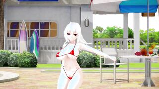 【MMD R-19 year old SEX DANCE】HAKU Tóxic Rough Sex Cutie insane plowed hard sex sexy buttocks [CREDIT BY] Shark100