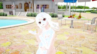 【MMD R-19 year old SEX DANCE】HAKU Tóxic Rough Sex Cutie insane plowed hard sex sexy buttocks [CREDIT BY] Shark100