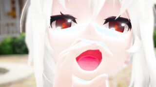 【MMD R-19 year old SEX DANCE】HAKU Tóxic Rough Sex Cutie insane plowed hard sex sexy buttocks [CREDIT BY] Shark100