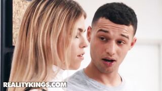 Reality Kings - milf goddess Addie Andrews Teaches Her Adorable Babysitter Leah Lee How To Suck A Penis