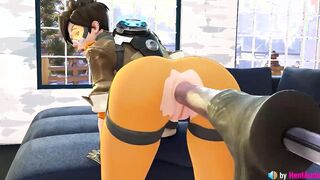 Tracer Receives Horse Toy Into Her Booty (Overwatch) 3d animation with sound