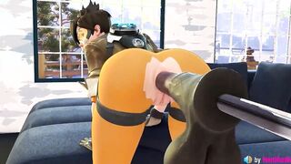Tracer Receives Horse Toy Into Her Booty (Overwatch) 3d animation with sound