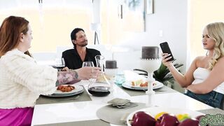 Harley King secretly blown Tommy Gunn's dick under the table