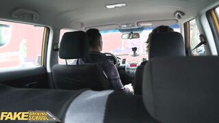 FakeDrivingSchool Chinese European cougar Julia North Riding Sleepy Instructor