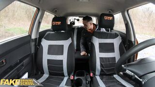 FakeDrivingSchool Chinese European cougar Julia North Riding Sleepy Instructor