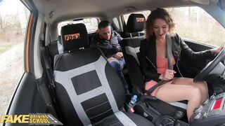 FakeDrivingSchool Chinese European cougar Julia North Riding Sleepy Instructor