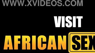Surprise! African whore has cum to drink after blowing my