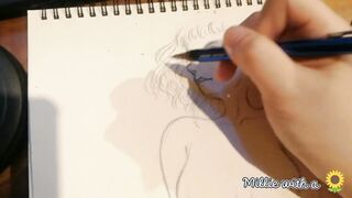 Drawing Anime - Adorable women bound up