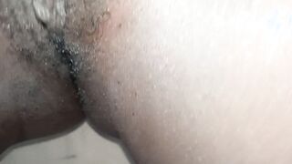 African Long clitoris twitching to wetting orgasm