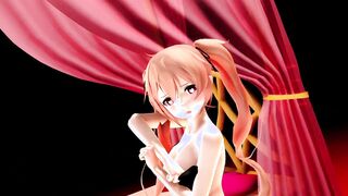 【MMD】Girls + Sex-Dildo inside the end (Bonus)【R-18】