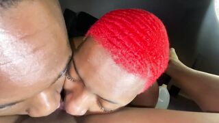Eating Twat With red haired chick And She Takes Cock While Getting Her Face Rode