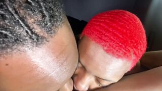 Eating Twat With red haired chick And She Takes Cock While Getting Her Face Rode