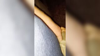 Slutty Ella blows long penis while hiding from security