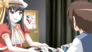 Hentai Anime Licking the Cunt of a Beauty women Vendor into front of her clients