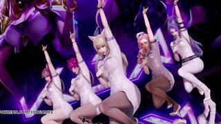 [MMD] SOMI - What You Waiting Goddess Striptease KDA Ahri Akali Kaisa Evelynn Seraphine