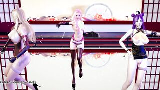 [MMD] 極楽浄土 GokurakuJodo Goddess Nude Dance KDA Ahri Kaisa Seraphine