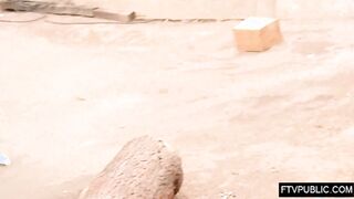 Former model masturbates into outside