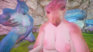 Furry Dragon 3Some Scalie Girls with Eighteen Bro