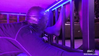 Shoe Licking And Toes Worship And Nylon Feet Gagging Into The Cage